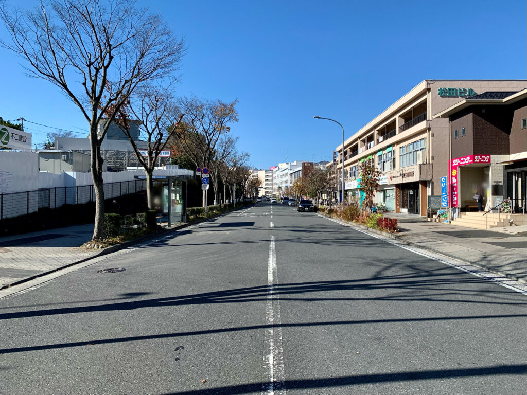 建設予定地北側道路