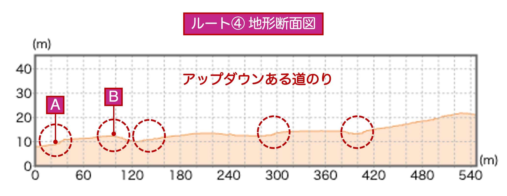 ルート④地形断面図