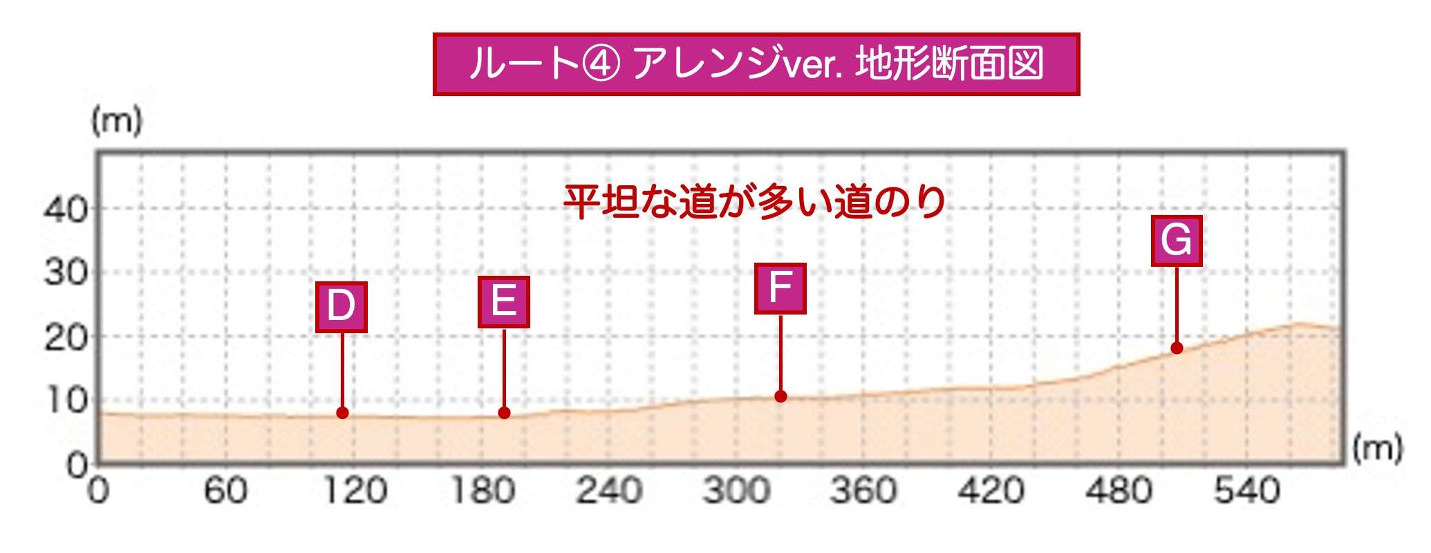 ルート④アレンジver.地形断面図