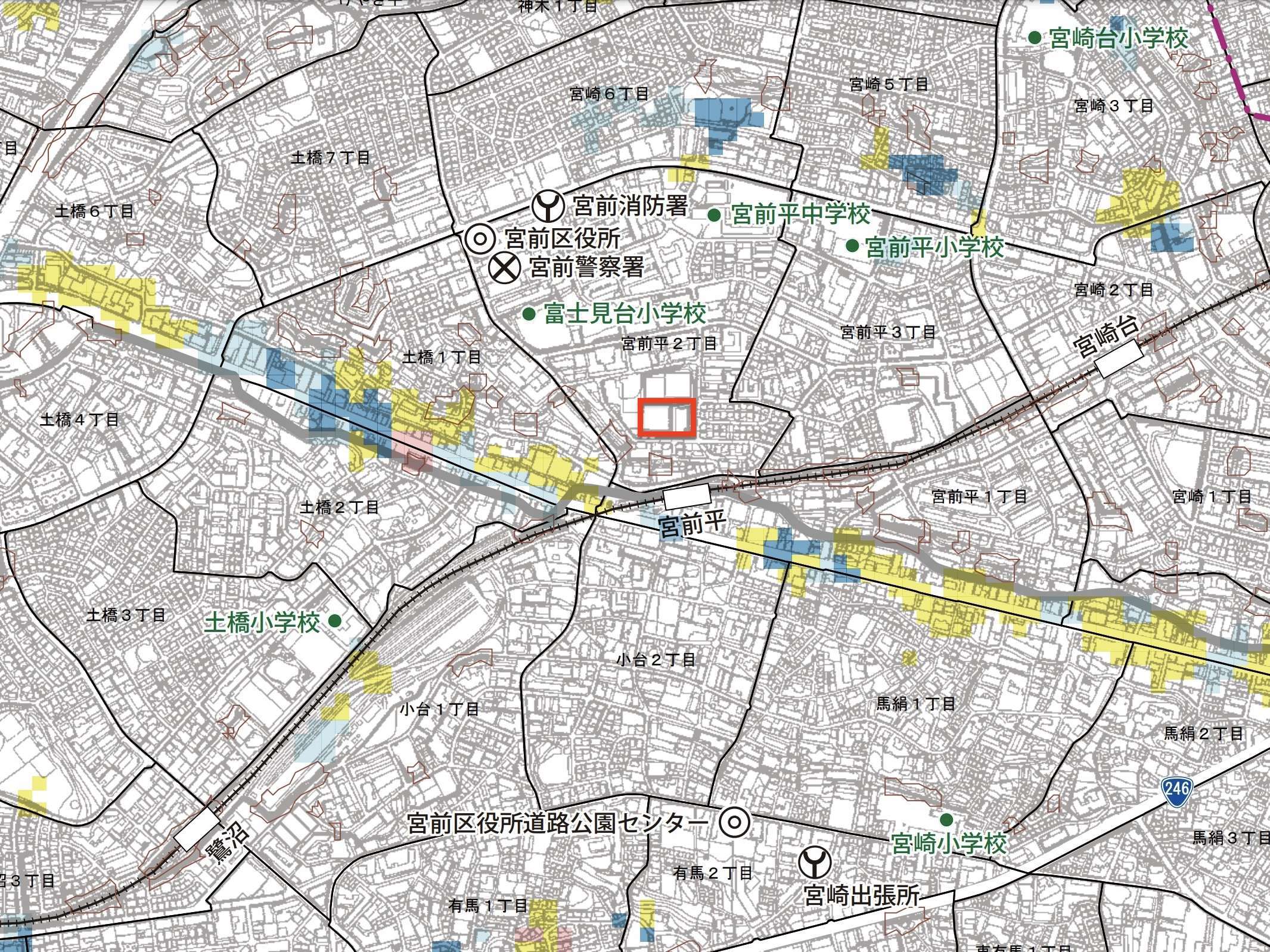 川崎市宮前区 内水ハザードマップ