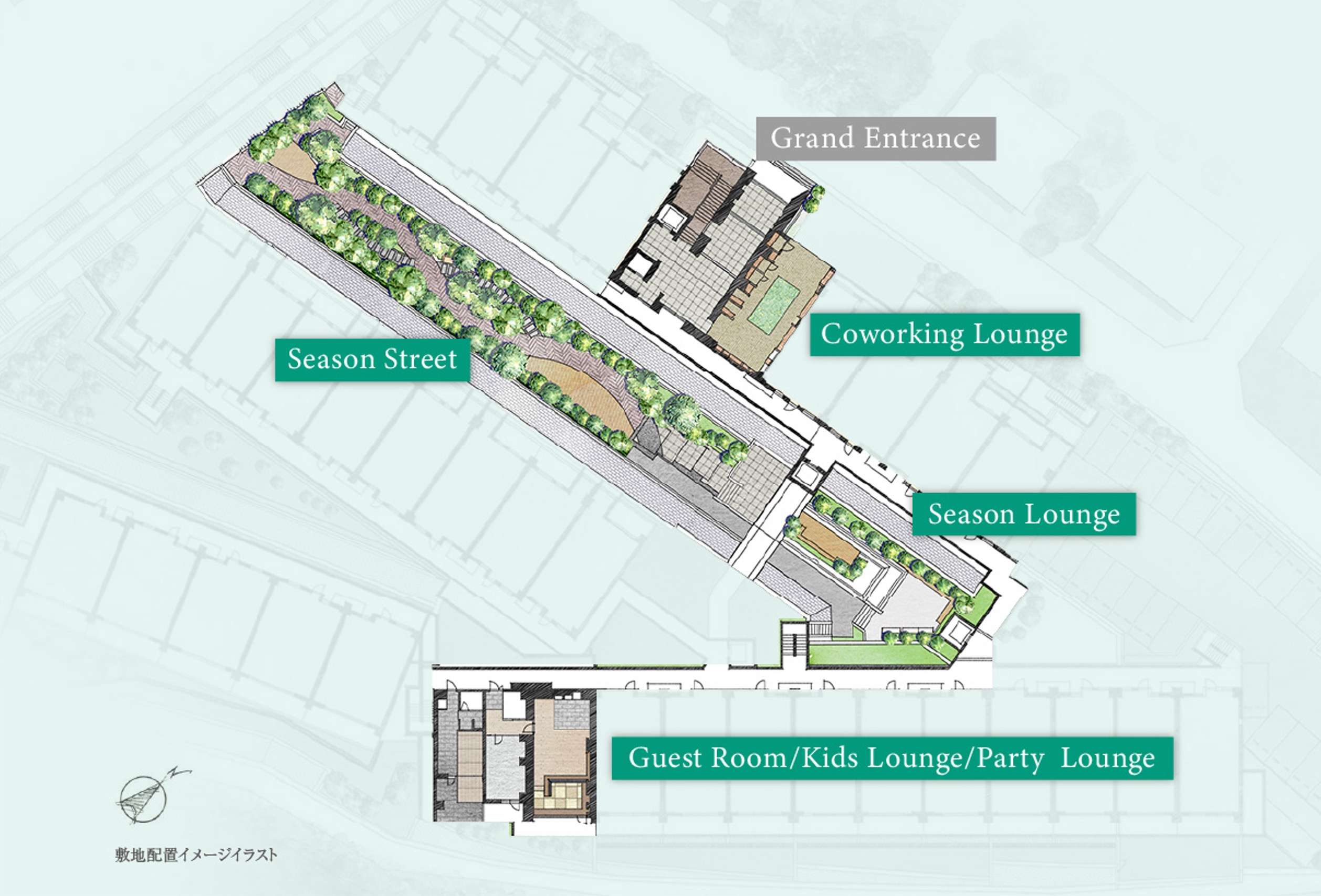 敷地配置イラスト_共用部