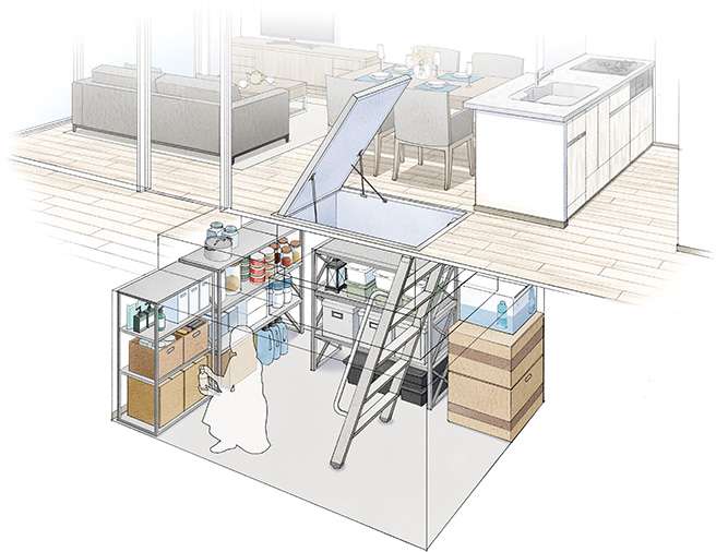 大型床下収納完成予想イラスト